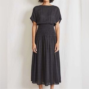 Apiece Apart MANA Black Textured Maxi Dress